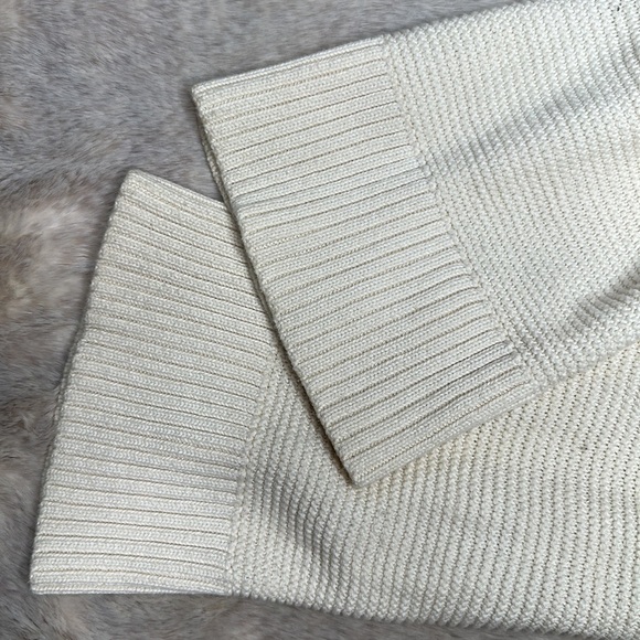 Marled Reunited Clothing | Cream Knit Pull Over Bell Sleeves Blue Lace U… - Picture 5 of 9